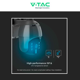 VT-11024-WIFI Telecamera di Sorveglianza PTZ Nera V-Tac