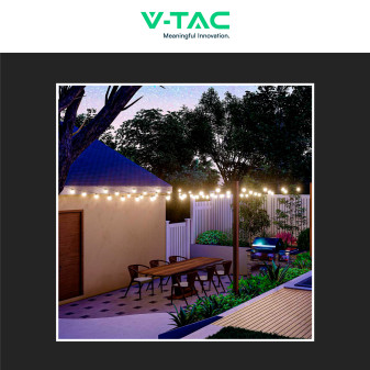 VT-70512 Catenaria con Pannello Solare 12 Metri IP44 V-Tac