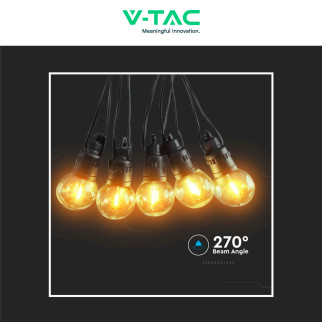 VT-70512 Catenaria con Pannello Solare 12 Metri IP44 V-Tac