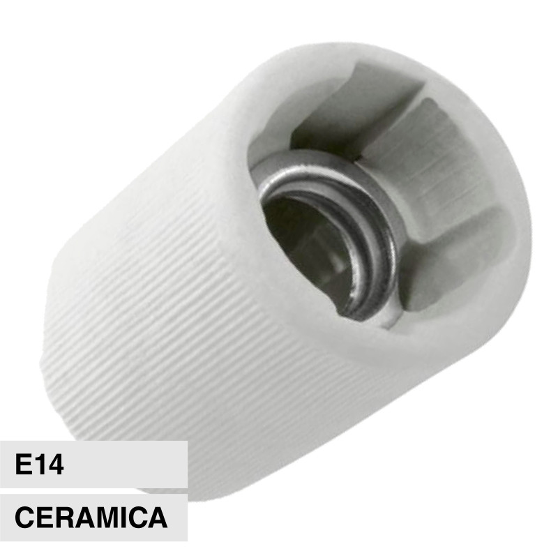 HLDR-E14 Portalampada Ceramica Lampadine E14 Grigio Kanlux