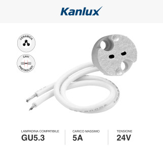 HLDR-GU5.3 Portalampada Ceramica Lampadine GU5.3 Kanlux