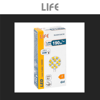 Lampadina LED G4 1.8W 12V Bulb Disc SMD Life