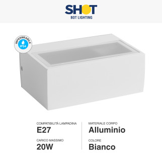 Lampada LED Applique IP54 Bot Lighting Shot Attacco E27