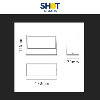 Lampada LED Applique Attacco E27 IP54 Bot Lighting Shot