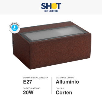 Lampada LED Applique con Attacco E27 IP54 Bot Lighting Shot