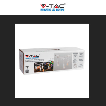 VT-713 Catena per 15 Lampadine LED E27 IP65 Bianca V-Tac