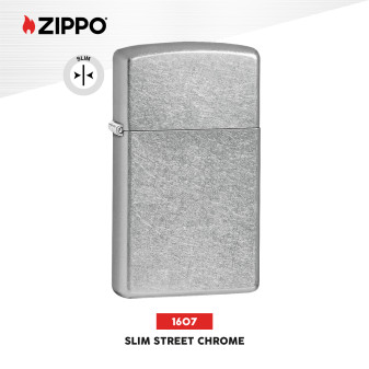 Accendino Zippo 1607 Street Chrome Antivento Ricaricabile