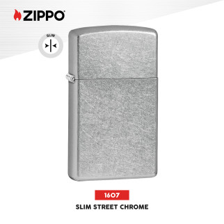 Accendino Zippo 1607 Street Chrome Antivento Ricaricabile