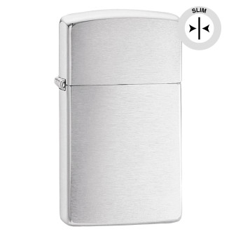 Accendino Zippo Slim mod. 1600 Brushed Chrome Antivento