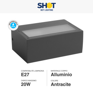 Lampada LED Applique Attacco E27 IP54 Bot Lighting Shot