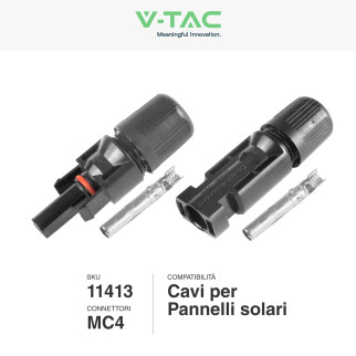 Connettori MC4 per Cavi Pannelli Solari V-Tac