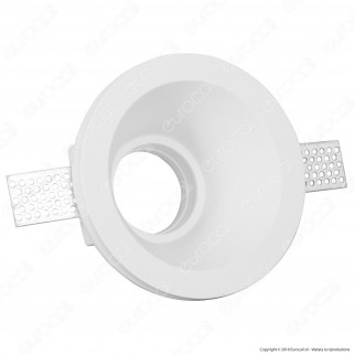 V-Tac VT 773RD Portafaretto Rotondo da Incasso in Gesso per Lampadine