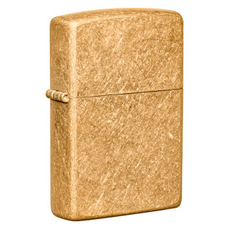 Accendino Zippo 49477 Tumbled Brass Ricaricabile Antivento