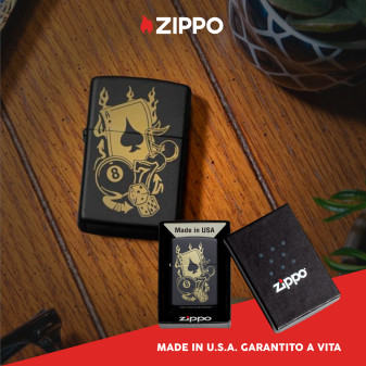 Accendino Zippo mod. 49257 Gambling Design Antivento