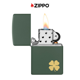 Accendino Zippo mod. 49796 Four Leaf Clover Antivento
