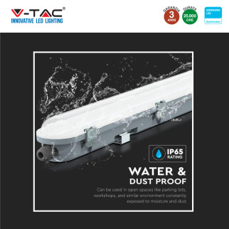 VT-60018 Tubo LED Plafoniera 18W Samsung SMD IP65 V-Tac