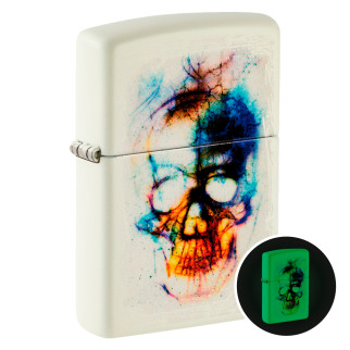 Accendino Zippo 48563 Skull Print Design Antivento