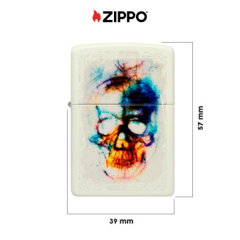 Accendino Zippo 48563 Skull Print Design Antivento
