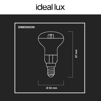 Lampadina LED Filament E14 4W Bulb Reflector Ideal Lux