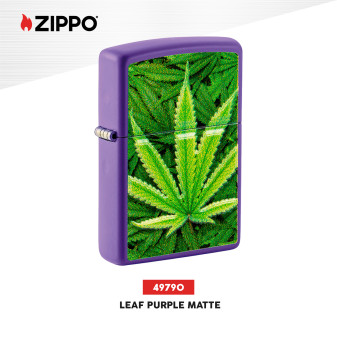 Accendino Zippo mod. 49790 Leaf Purple Matte Antivento