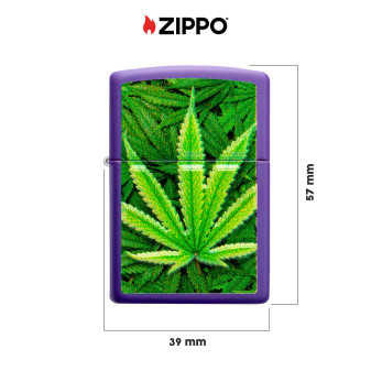 Accendino Zippo mod. 49790 Leaf Purple Matte Antivento