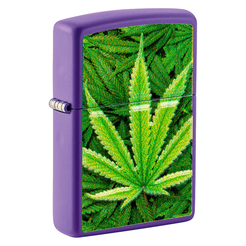 Accendino Zippo mod. 49790 Leaf Purple Matte Antivento