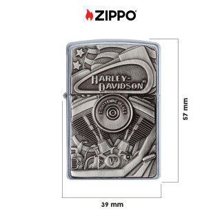 Accendino Zippo mod. 29266 Harley-Davidson Motor Flag Emblem