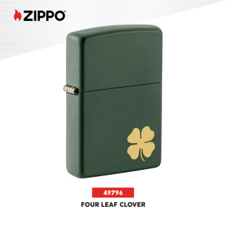 Accendino Zippo mod. 49796 Four Leaf Clover Antivento