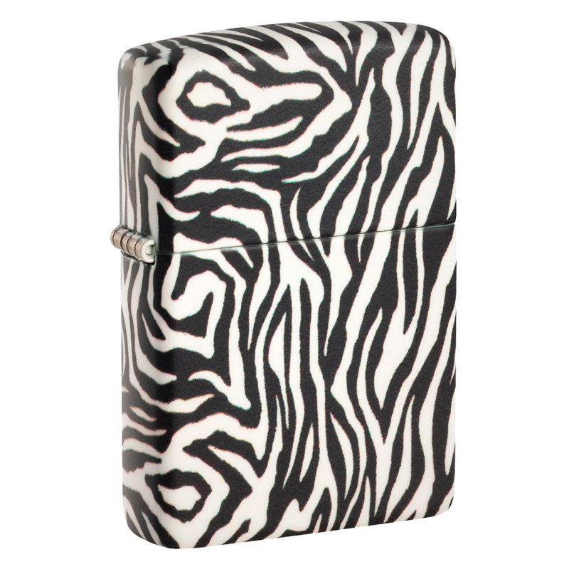 Accendino Zippo Premium 48223 Zebra Skin Design Ricaricabile Antivento