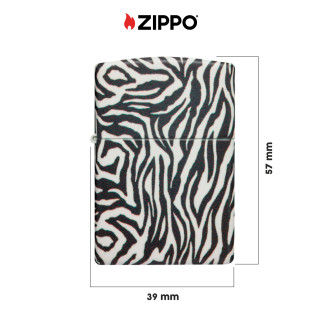 Accendino Zippo Premium 48223 Zebra Skin Design Ricaricabile Antivento