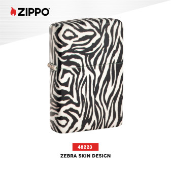 Accendino Zippo Premium 48223 Zebra Skin Design Ricaricabile Antivento