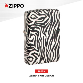 Accendino Zippo Premium 48223 Zebra Skin Design Ricaricabile Antivento