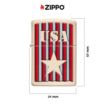 Accendino Zippo mod. 48204 USA Design Ricaricabile Antivento