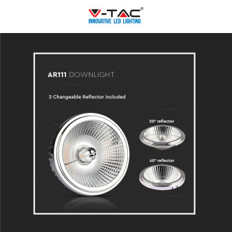 VT-1121 Faretto LED 20W AR111 da Incasso Downlight COB V-Tac