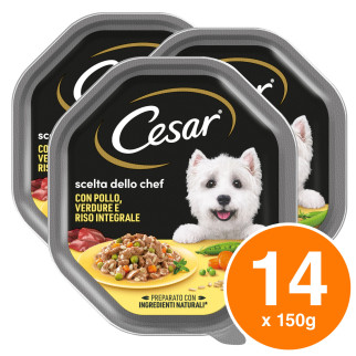 Cibo per Cani con Pollo Verdure Riso Cesar Scelta dello Chef