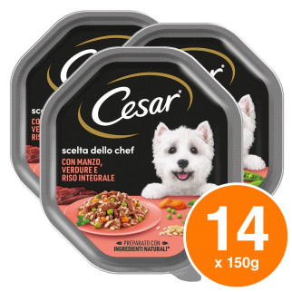 Cibo per Cani con Manzo Verdure Riso Cesar Scelta dello Chef