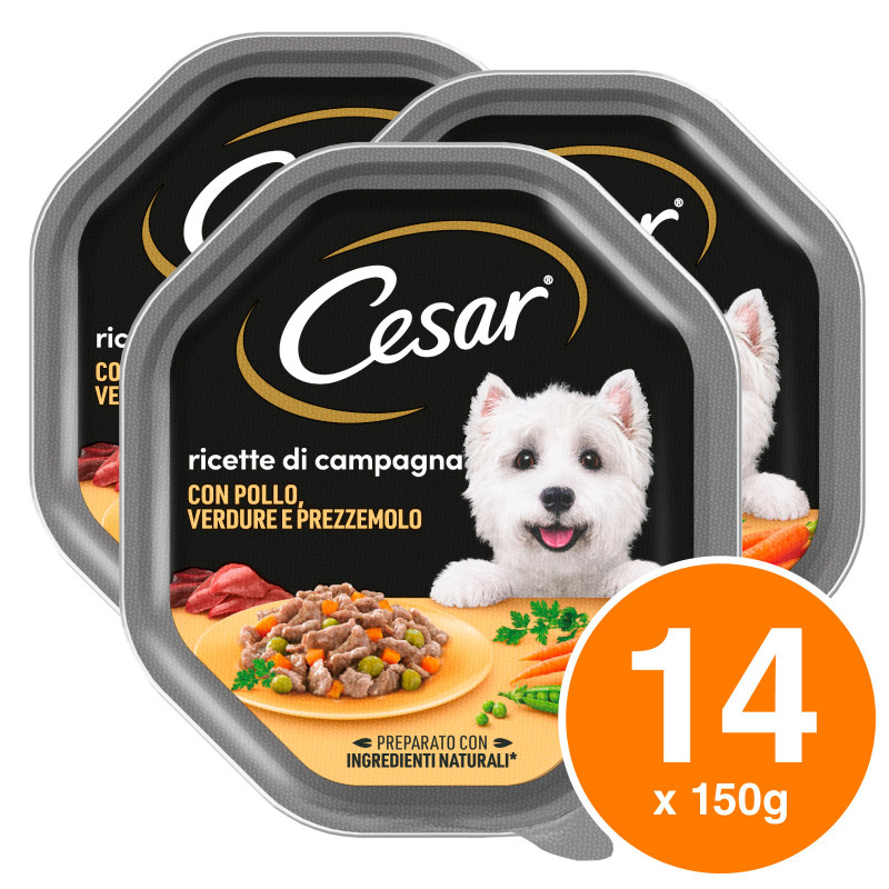 Cibo per Cani con Pollo e Verdure Cesar Ricette di Campagna