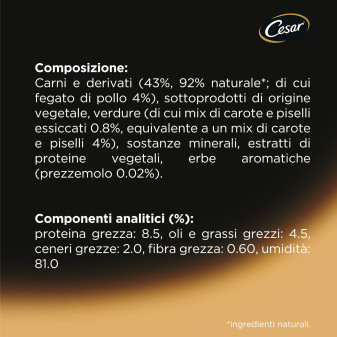 Cibo per Cani con Pollo e Verdure Cesar Ricette di Campagna