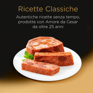 Cibo per cani con Pollo Manzo Pesce e Vitello Cesar 6 gusti