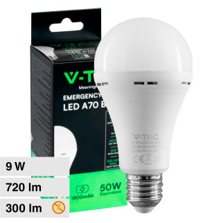 VT-509 Lampadina LED E27 9W SMD Luce di Emergenza V-Tac