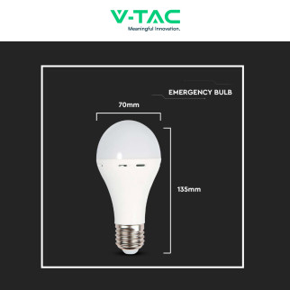 VT-509 Lampadina LED E27 9W SMD Luce di Emergenza V-Tac