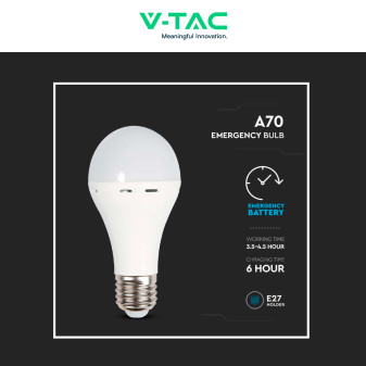 VT-509 Lampadina LED E27 9W SMD Luce di Emergenza V-Tac
