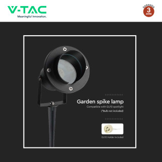 VT-7704 Portafaretto da Giardino con Portalampada GU10 V-Tac