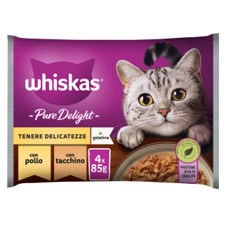 Whiskas Pure Delight Cibo per Gatti con Pollo e Tacchino