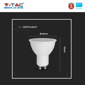 Lampadina LED PAR16 GU10 6W Faretto Spotlight SMD Chip Samsung V-Tac