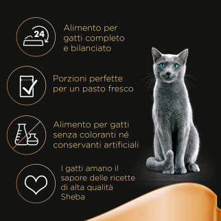 Cibo per gatti con Pollo Tacchino Pollame Anatra Sheba in Salsa