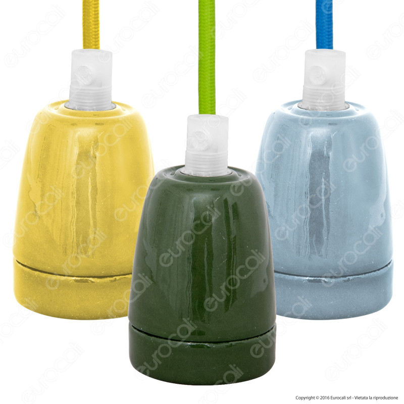 V-TAC VT-7998 Lampadario a Sospensione in Porcellana con Portalampada