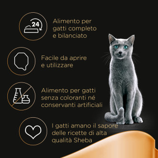 Cibo per Gatti al Pollo Sheba Paté Classic - 22 Vaschette