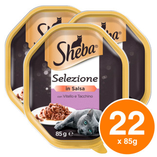 Cibo Umido per Gatti al Gusto Vitello e Pollo Sheba 22x
