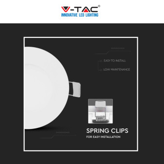 VT-307 RD Mini Pannello LED Rotondo 3W SMD da Incasso V-Tac